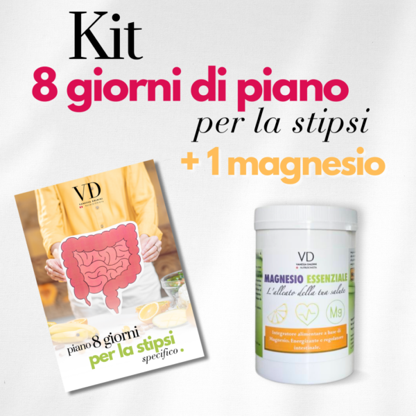 Kit: 8 giorni di piano alimentare per la stipsi + magnesio
